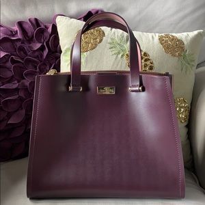 Kate Spade plum leather handbag